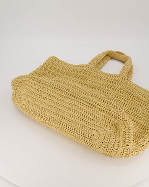 Saint Laurent Rive Gauche Tote in Beige Raffia Large