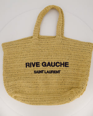 Saint Laurent Rive Gauche Tote in Beige Raffia Large