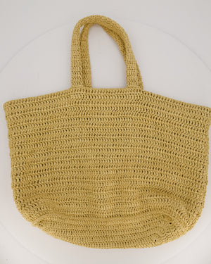 Saint Laurent Rive Gauche Tote in Beige Raffia Large