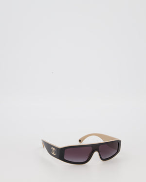 Chanel Black Shield CC Sunglasses