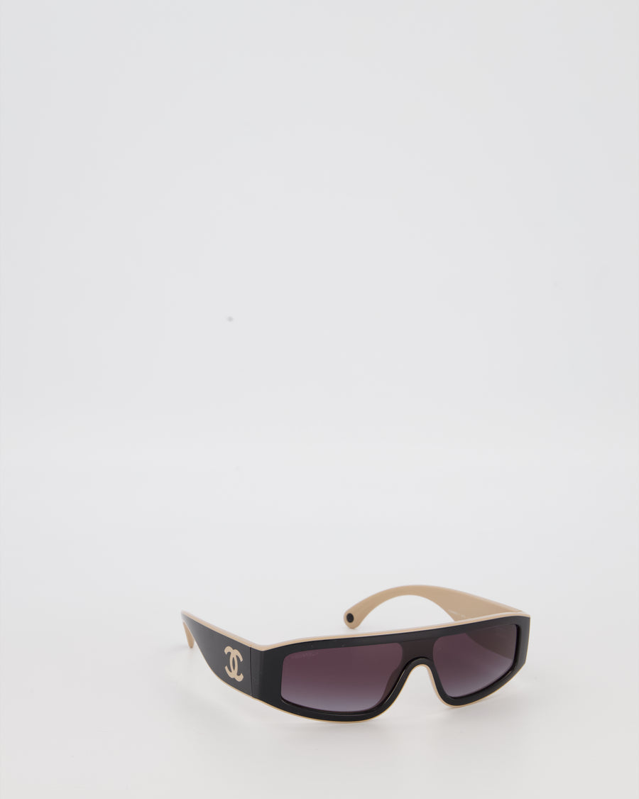 Chanel Black Shield CC Sunglasses