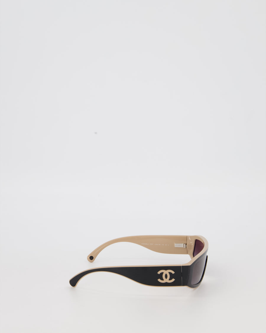 Chanel Black Shield CC Sunglasses