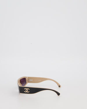 Chanel Black Shield CC Sunglasses