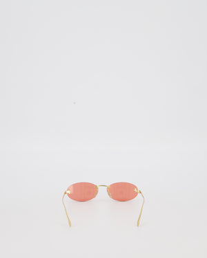 Fendi First Oval Shaped FF Sunglasses with Gold Hardware