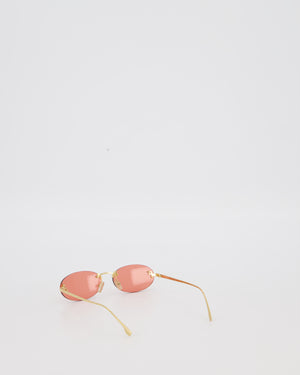 Fendi First Oval Shaped FF Sunglasses with Gold Hardware