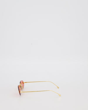 Fendi First Oval Shaped FF Sunglasses with Gold Hardware