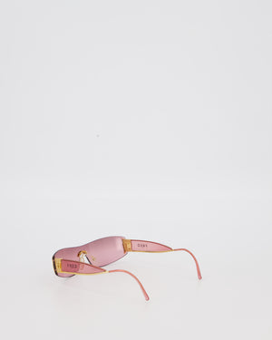 FRED Gold Wrap Around Sunglasses with Gold Hardware