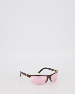 Miu Miu Pink MU A02S Sunglasses with Logo Detail