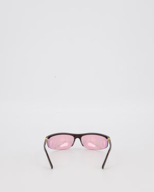 Miu Miu Pink MU A02S Sunglasses with Logo Detail