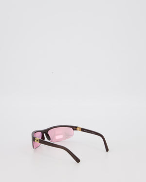 Miu Miu Pink MU A02S Sunglasses with Logo Detail