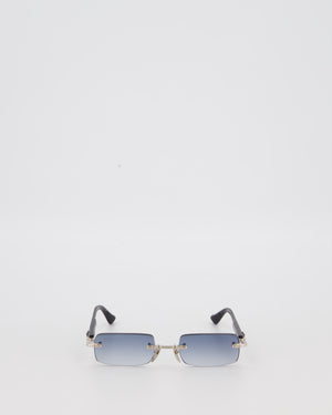 Chrome Hearts Black DEEP 1 Sunglasses with Silver Hardware