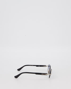 Chrome Hearts Black DEEP 1 Sunglasses with Silver Hardware