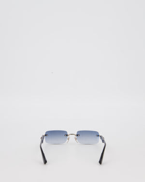 Chrome Hearts Black DEEP 1 Sunglasses with Silver Hardware