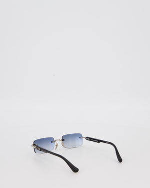 Chrome Hearts Black DEEP 1 Sunglasses with Silver Hardware