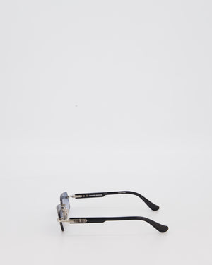 Chrome Hearts Black DEEP 1 Sunglasses with Silver Hardware