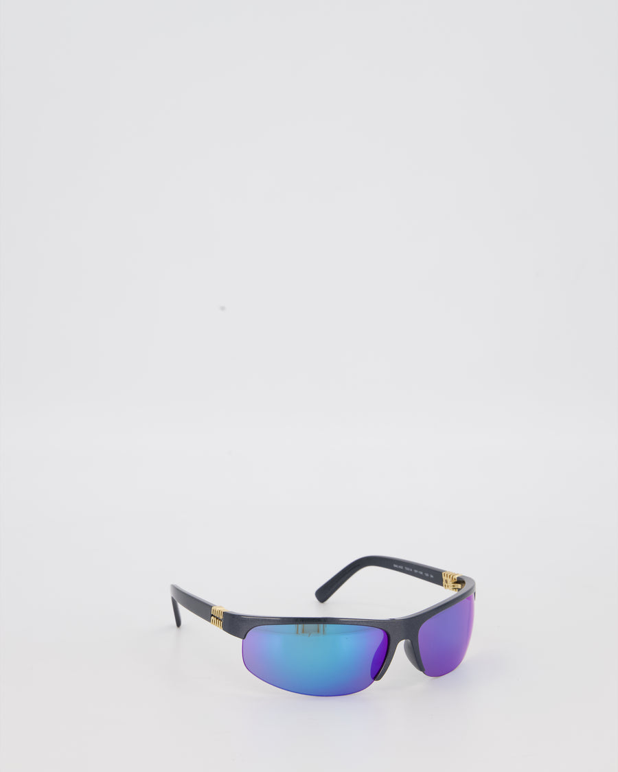 Miu Miu Black MU A02S Sunglasses with Logo Detail