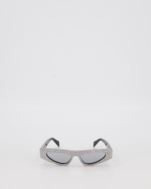 Gucci Silver GG Monogram Cat Eye Sunglasses