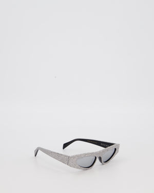 Gucci Silver GG Monogram Cat Eye Sunglasses