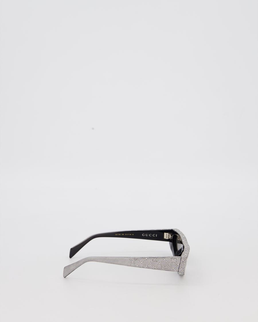 Gucci Silver GG Monogram Cat Eye Sunglasses