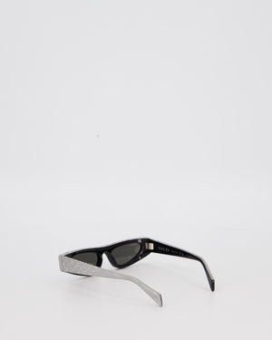 Gucci Silver GG Monogram Cat Eye Sunglasses