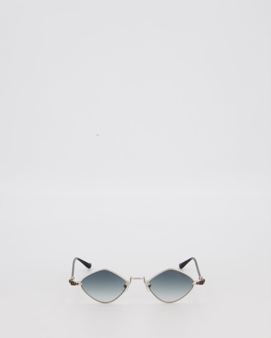 Chrome Hearts Black Diamond Dog Sunglasses with Silver Hardware