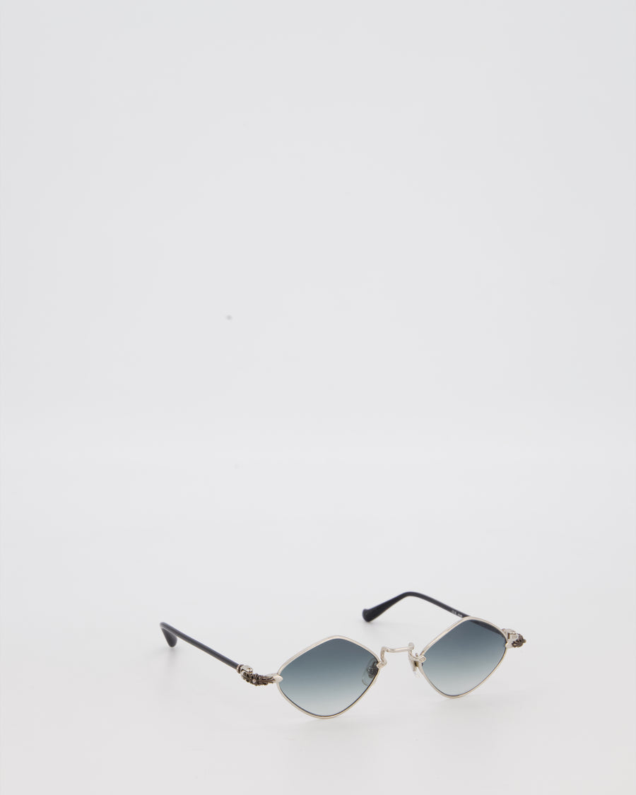 Chrome Hearts Black Diamond Dog Sunglasses with Silver Hardware
