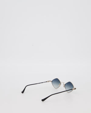 Chrome Hearts Black Diamond Dog Sunglasses with Silver Hardware