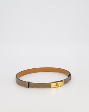 Hermès Kelly Belt in Etoupe Epsom Leather with Gold Hardware