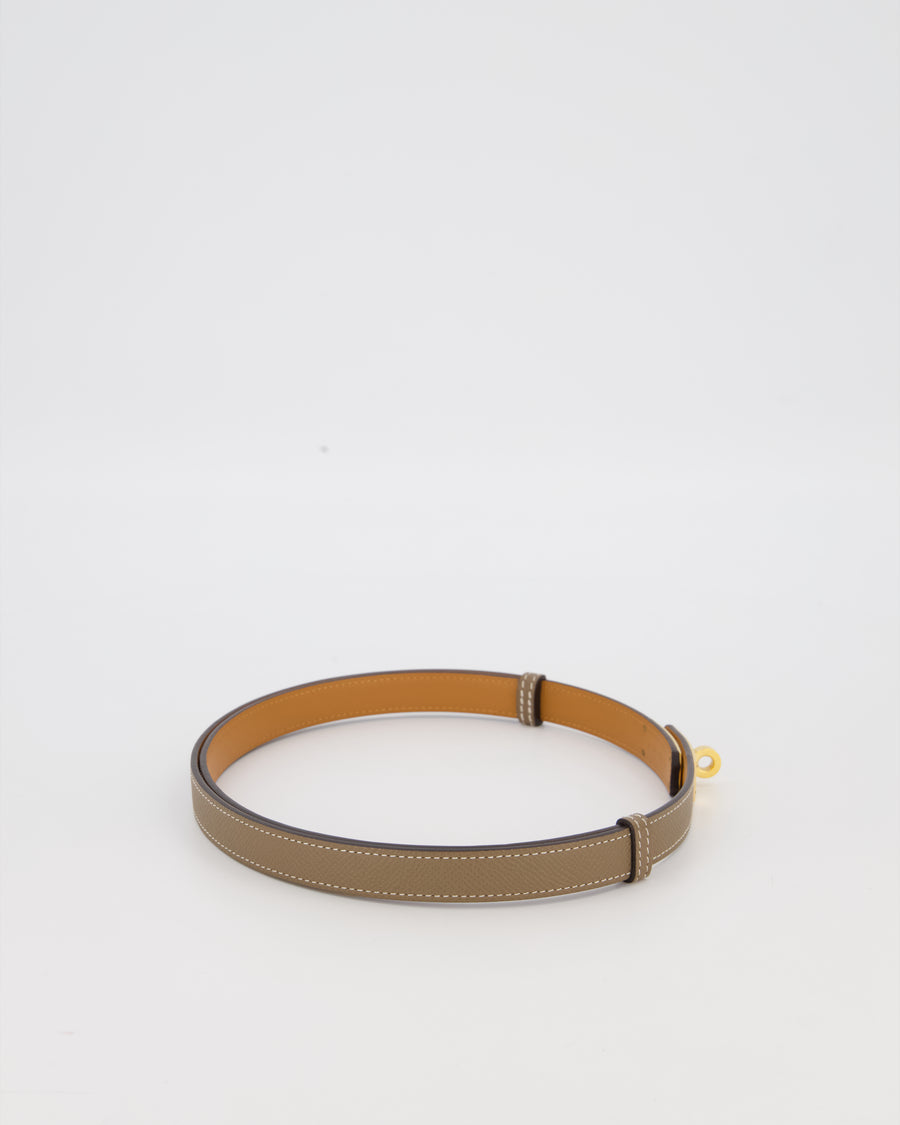 Hermès Kelly Belt in Etoupe Epsom Leather with Gold Hardware