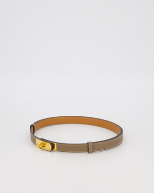 Hermès Kelly Belt in Etoupe Epsom Leather with Gold Hardware