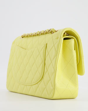 Chanel Classic Medium Double Flap Bag in Sorbet Yellow Caviar Leather with Champagne Gold Hardware