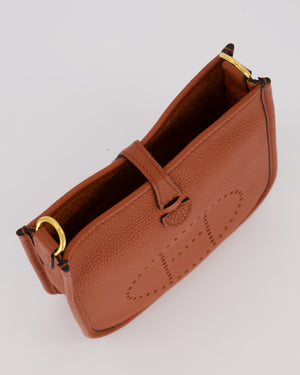 Hermès Mini Evelyne 16 Amazone in Cuivre Clemence Leather with Gold Hardware