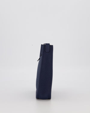 Hermès Mini Evelyne 16 Bag in Bleu de Prusse Clemence Leather with Palladium Hardware