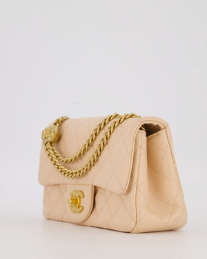 Chanel Coco Crush Peach Mini Rectangular Flap Bag in Lambskin Leather with Brushed Gold Hardware