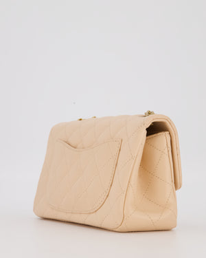 Chanel Coco Crush Peach Mini Rectangular Flap Bag in Lambskin Leather with Brushed Gold Hardware