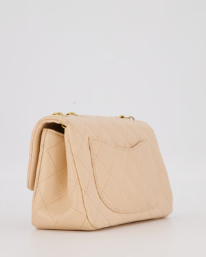 Chanel Coco Crush Peach Mini Rectangular Flap Bag in Lambskin Leather with Brushed Gold Hardware