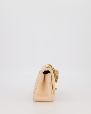 Chanel Coco Crush Peach Mini Rectangular Flap Bag in Lambskin Leather with Brushed Gold Hardware