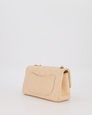 Chanel Coco Crush Peach Mini Rectangular Flap Bag in Lambskin Leather with Brushed Gold Hardware
