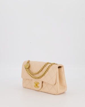 Chanel Coco Crush Peach Mini Rectangular Flap Bag in Lambskin Leather with Brushed Gold Hardware