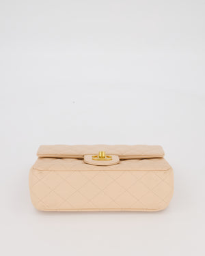 Chanel Coco Crush Peach Mini Rectangular Flap Bag in Lambskin Leather with Brushed Gold Hardware