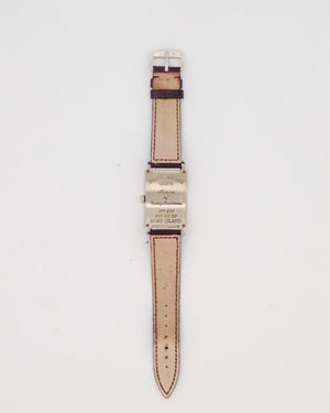 Franck Muller Long Island Diamond Case Watch with Burgundy Alligator Bracelet