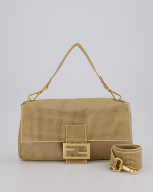 *LIMITED EDITION* Fendi Baguette Bag with Needlepoint Embroidery Kit in Perforated Cotton with Gold Hardware