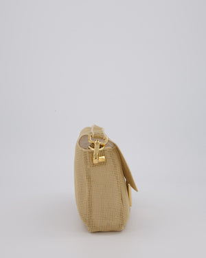 *LIMITED EDITION* Fendi Baguette Bag with Needlepoint Embroidery Kit in Perforated Cotton with Gold Hardware