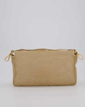 *LIMITED EDITION* Fendi Baguette Bag with Needlepoint Embroidery Kit in Perforated Cotton with Gold Hardware