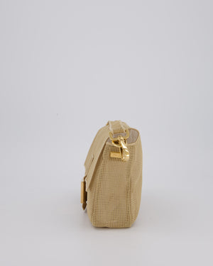 *LIMITED EDITION* Fendi Baguette Bag with Needlepoint Embroidery Kit in Perforated Cotton with Gold Hardware