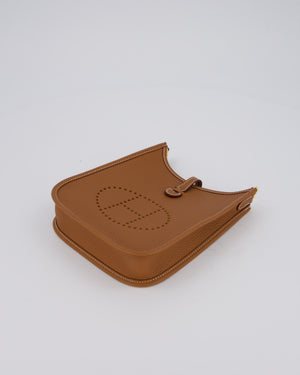 Hermès Mini Evelyne 16 Bag in Gold Clemence Leather with Gold Hardware