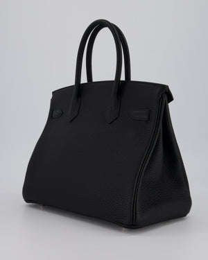*VERY RARE* Hermès Birkin 30 Retourne Bag in Noir Togo Leather with Palladium Hardware