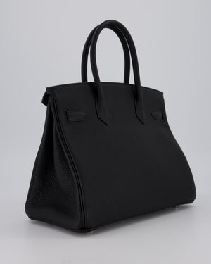 *VERY RARE* Hermès Birkin 30 Retourne Bag in Noir Togo Leather with Palladium Hardware