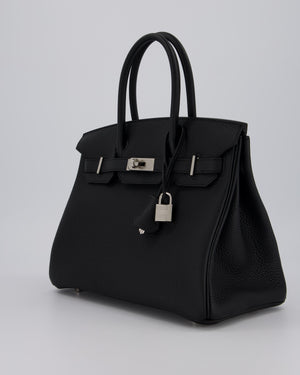 *VERY RARE* Hermès Birkin 30 Retourne Bag in Noir Togo Leather with Palladium Hardware
