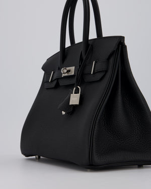 *VERY RARE* Hermès Birkin 30 Retourne Bag in Noir Togo Leather with Palladium Hardware
